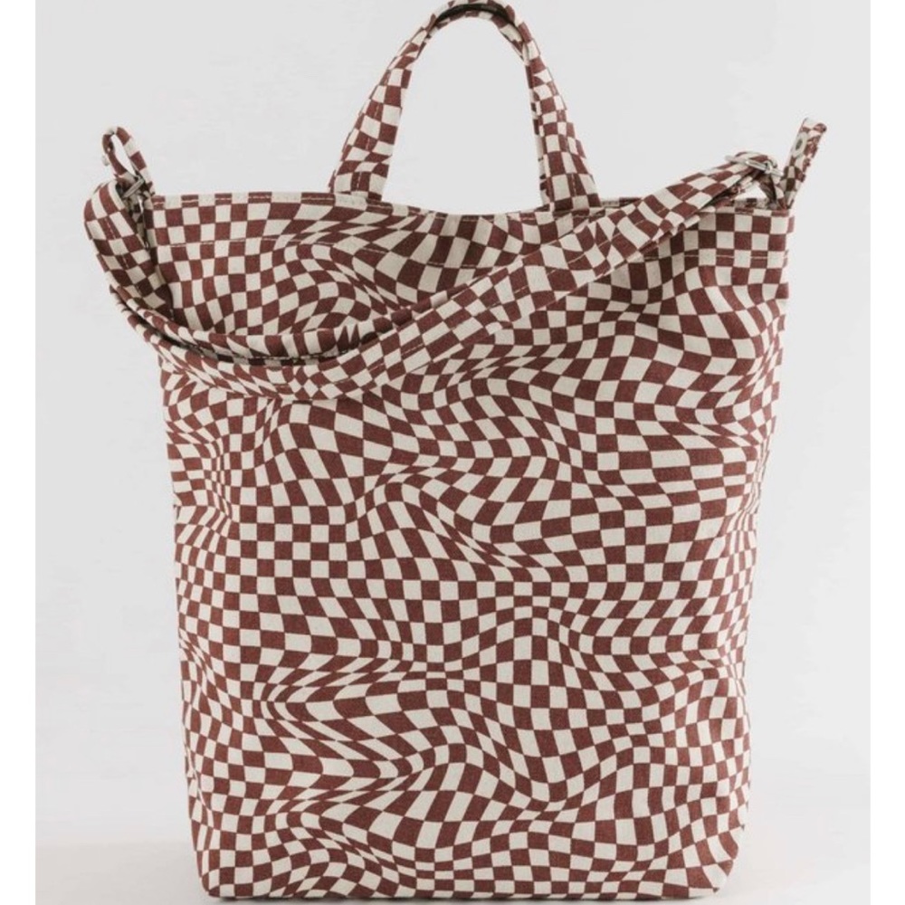 Baggu duck bag brown checkered